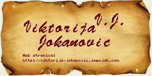 Viktorija Jokanović vizit kartica